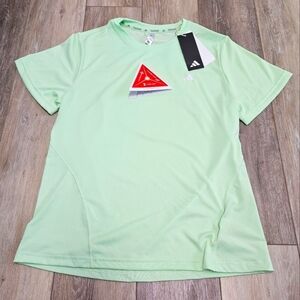 Adidas Aeroready Training Mesh Tee Shirt Women's Small Activewear Athliesure